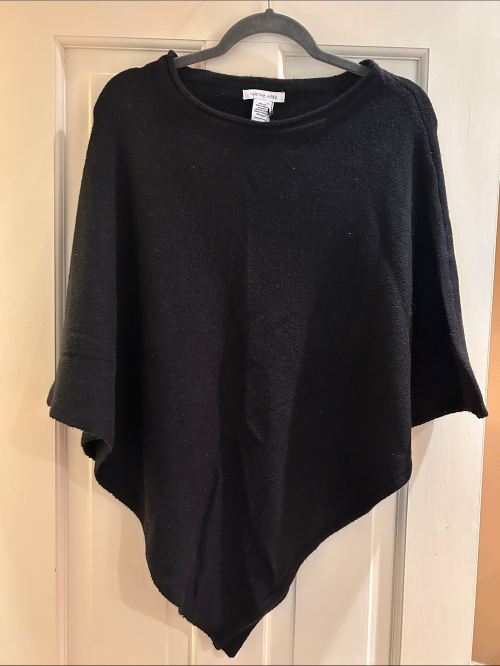 Tabitha Webb Black Knit Poncho Sweater
